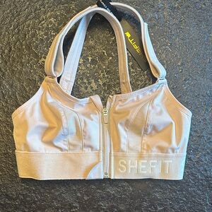 SHEFIT Light Tan Sports Bra with Zipper